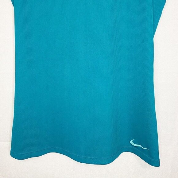 Nike Dri-Fit Racerback Tank Top Women's Size S Teal Mesh Running Athletic Shirt - Picture 3 of 7